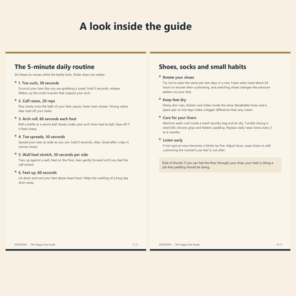 A look inside The Happy Feet Guide