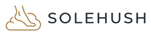 Solehush logo, foot resting on a cloud